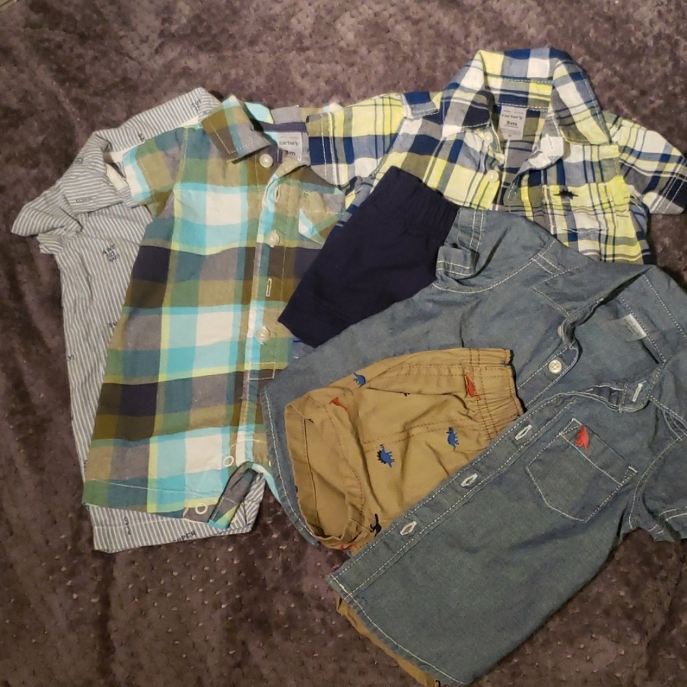 Carter's baby boy bundle: shirts, shorts, rompers